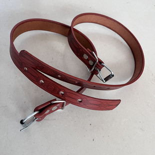 牛皮脚扣带纯牛皮电工登杆脚扣带铁鞋足爬用牛皮脚扣带