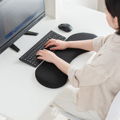 日本SANWA支架电脑桌托架柔软支撑手臂肘托架免安装 曲线造型支架