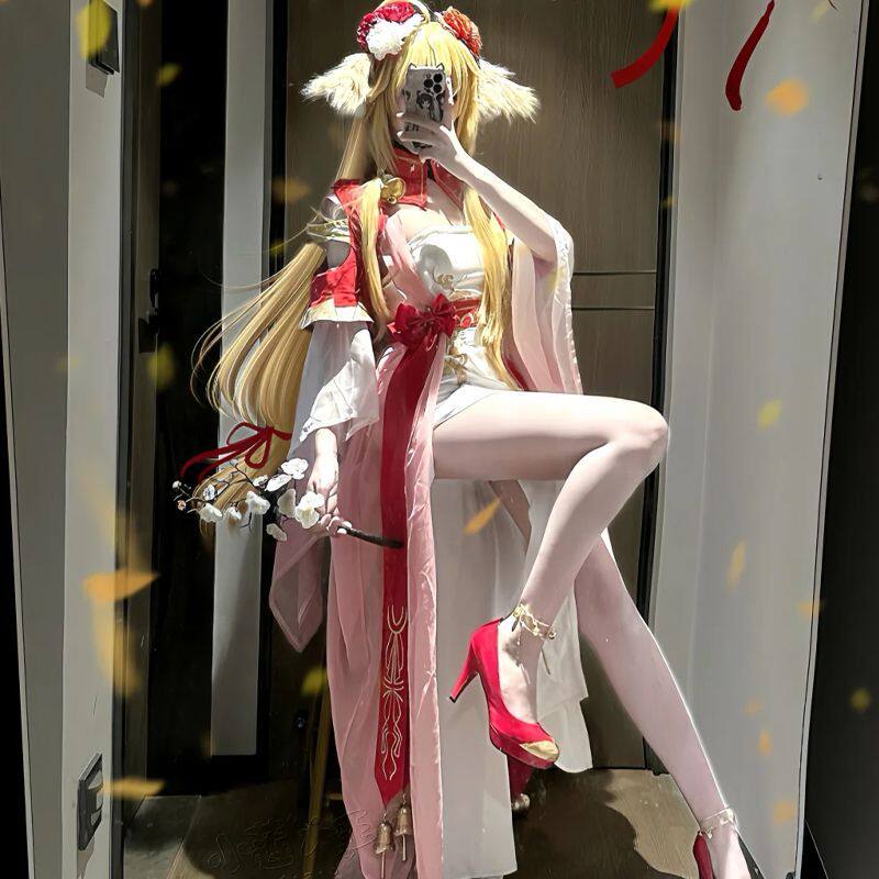 狐妖小红娘cos 涂山红红金羽华裳cosplay动漫服装女古风