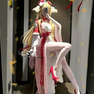狐妖小红娘cos 涂山红红金羽华裳cosplay动漫服装女古风