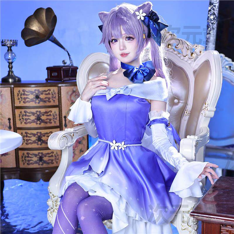 原神cos服璀夜华宴-刻晴cos服二次元cosplay游戏全套服装