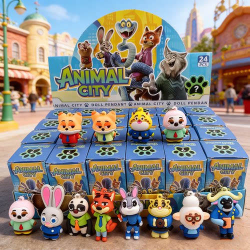 24盒疯狂动物城盲盒洞洞乐公仔挂件儿童周边男女孩小学生奖品礼物