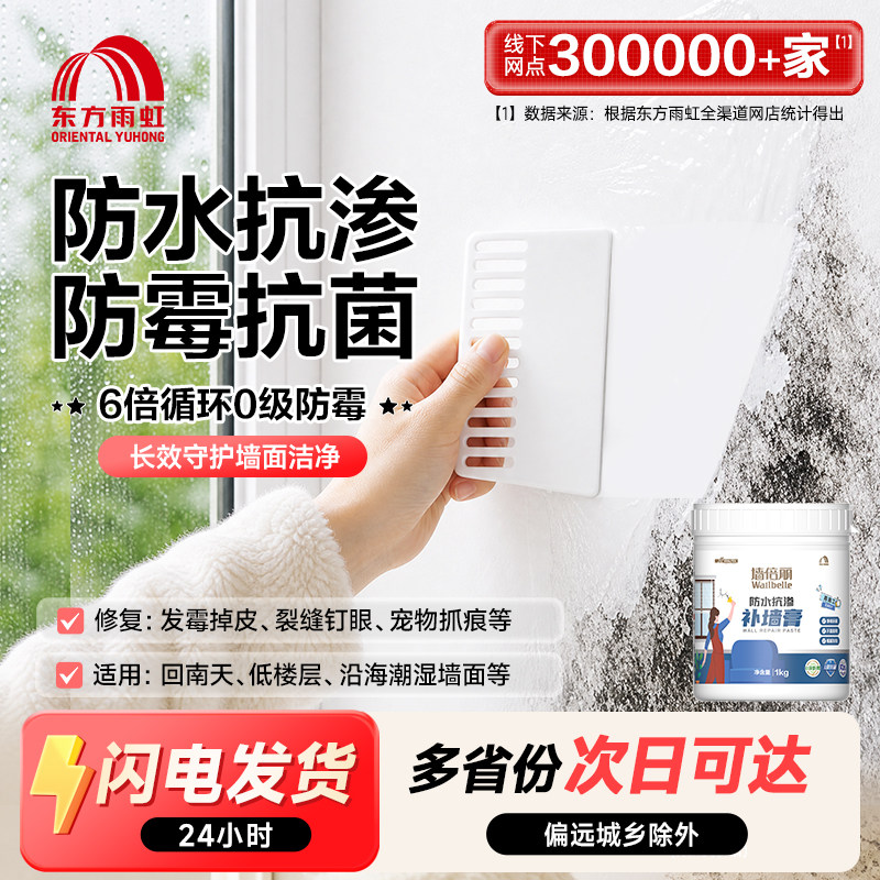 东方雨虹防水墙面修补膏补墙白色腻子粉腻子膏白墙面修复内墙家用