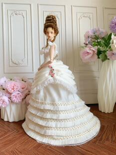 六分FR巴斯尔复古礼服裙bjd娃衣定制PP睹尔娃娃