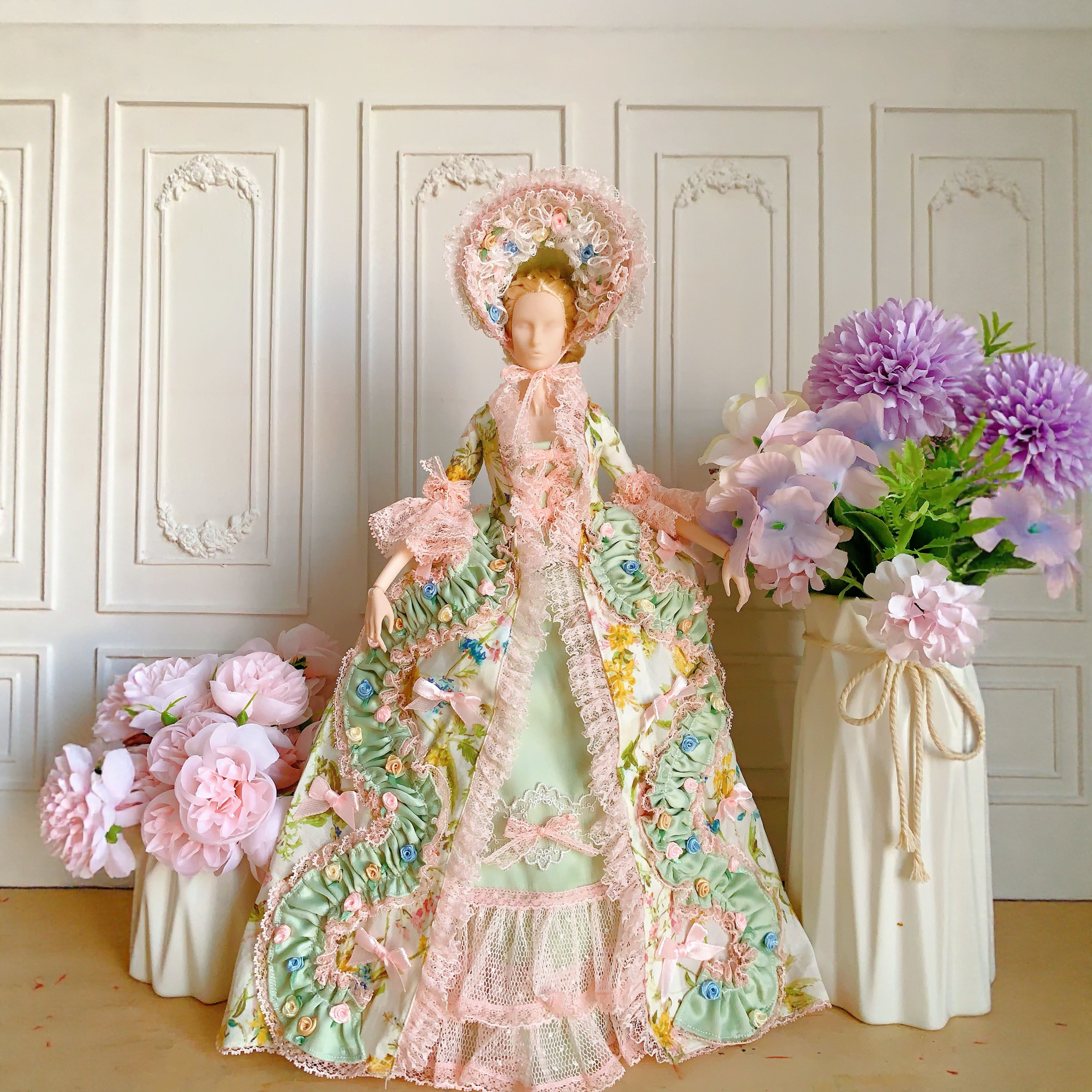 六分洛可可宫廷娃衣PP凡尔赛宫粉色公主裙定制现货FR睹尔梦凡芭比,模玩/动漫/周边/娃圈三坑/桌游,BJD娃衣,淘宝优惠券,粉丝福利购,淘宝优惠卷