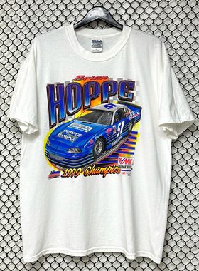 布莱恩霍普Brian Hoppe Nascar赛车运动短袖vintage美式复古T恤男