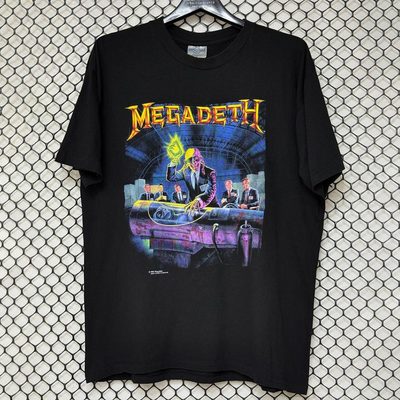 Megadeth美式复古纯棉短袖t恤