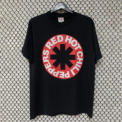 红辣椒摇滚乐队美式复古短袖t恤