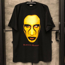 Marilyn Manson玛丽莲曼森美式复古VTG高街潮牌重磅棉短袖T恤男女
