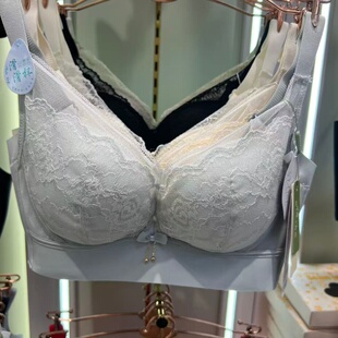 轻奢柔中厚滑滑杯小胸AB聚拢收副乳调整型内衣无侧骨蕾丝2610文胸