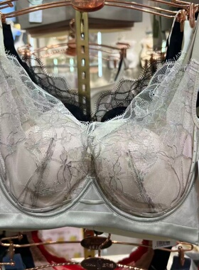 3360深V蕾丝聚拢上托薄兔耳BC水晶杯显小内衣女软钢圈调整型文胸