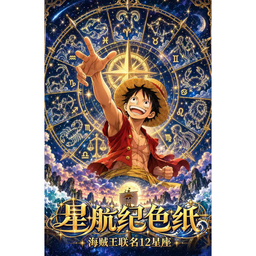 火狐文创海贼王联名12星座星航纪色纸双厨狂喜(1箱毕业)