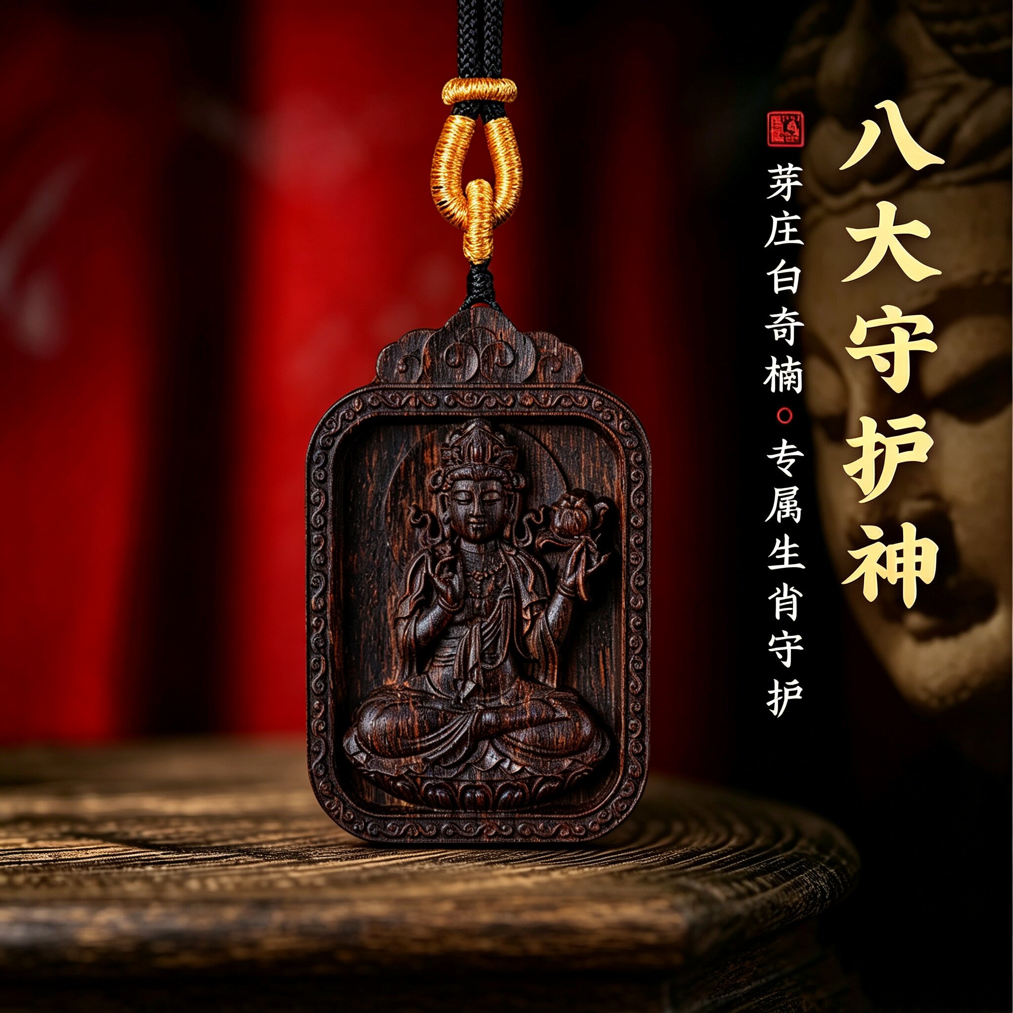 天然越南芽庄奇楠生肖生肖吊坠