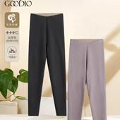 加绒加厚发热高腰护膝绒裤 歌帝专柜同款 羊毛保暖裤 女秋冬GDB6460X