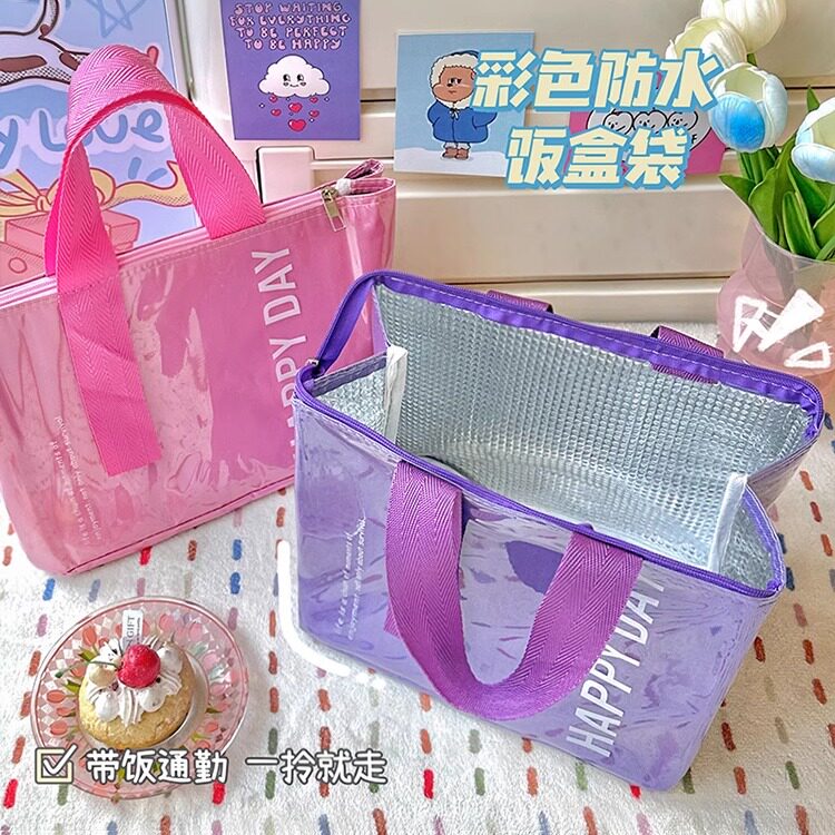 大容量手提包小学生上班族高颜值便携饭盒袋可爱便当袋子防水保温