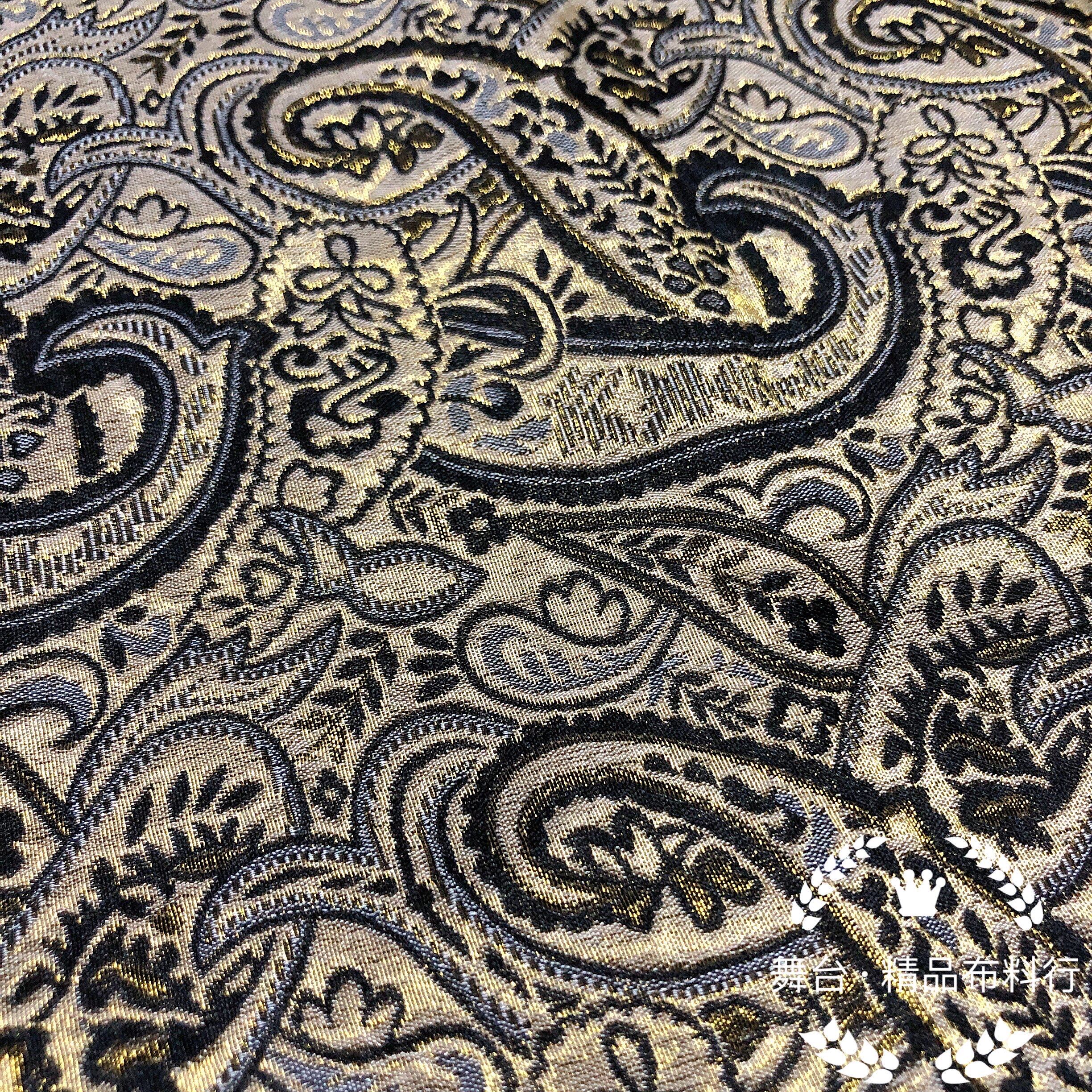 织锦面料 章鱼爪碎花舞台影饰服装布料 双面可用汉服装饰提花面料