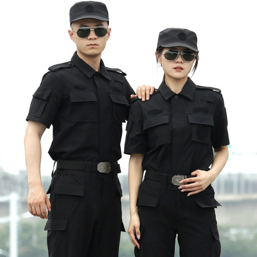 短袖教官服套装男女速干弹力战术服保安物业工作服春夏秋冬