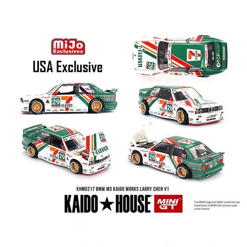 Kaido MINIGT 1:64宝马BMWM3LARRYCHEN 711涂装 美国独家合金车模