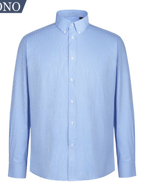 Tuono男蓝色衬衫 长袖条纹衬衫 男 韩版秋季衬衣NVB4737-7