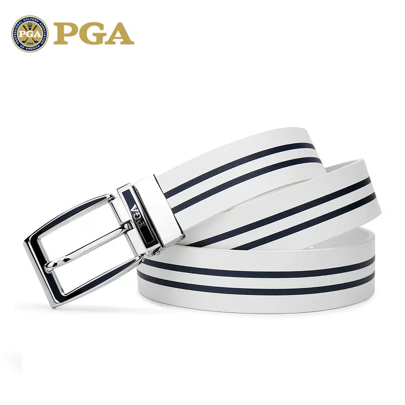 Новый пояс для гольфа PGA мужской с двухсторонним вращающимся головком пояса из кожи коровы, сплав