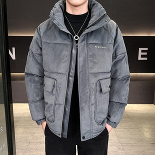 金丝绒棉衣男士外套加厚冬季2025新款立领棉服韩版帅气短款棉袄子