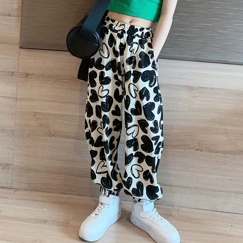 女童夏装薄款哈伦裤2025新款裤子