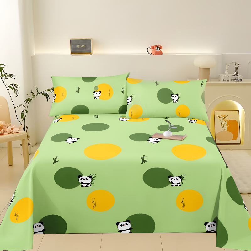 卡通秋冬款双单人床单细被单学生宿舍磨毛非纯棉全棉床单床上用品