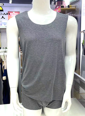 稻草人无痕背心男士莫代尔内穿夏季宽松跨栏运动打底汗衫男493101