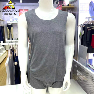 稻草人无痕背心男士莫代尔内穿夏季宽松跨栏运动打底汗衫男493101