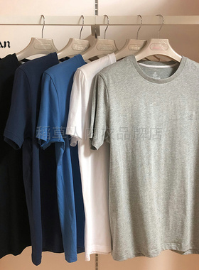 稻草人t恤男短袖内衣背心夏季圆领纯棉老头衫打底全棉汗衫DC19353