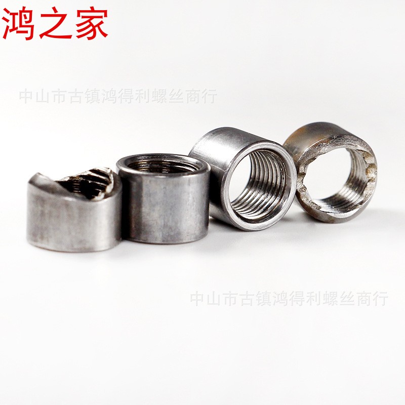 灯饰五金配件公制英制平母黑坯圆螺母m3-m10*1细牙 焊接弯管配件