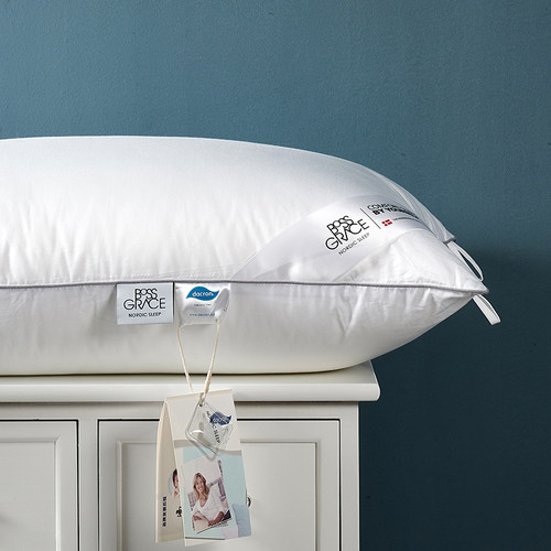 进口七星级酒店枕头 可机洗80支纯棉羽丝绒枕芯 低中高柔软枕芯