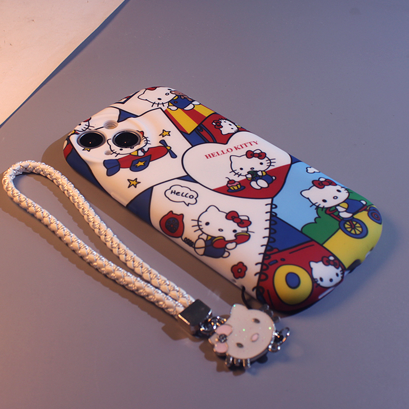 拼接标签kt猫苹果15软卡通手机壳