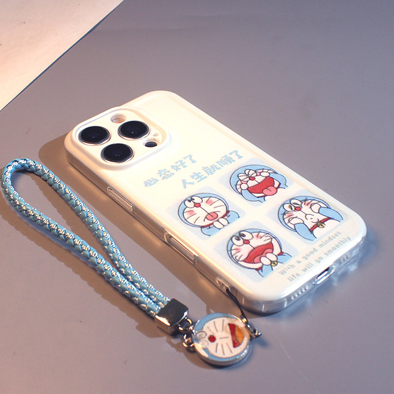 趣味表情叮当猫适用于iPhone17手机壳苹果16网红情侣15p