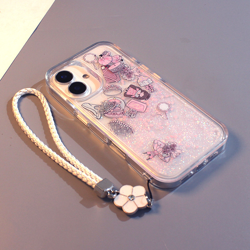 卡通流沙芭比公主苹果硅胶手机壳