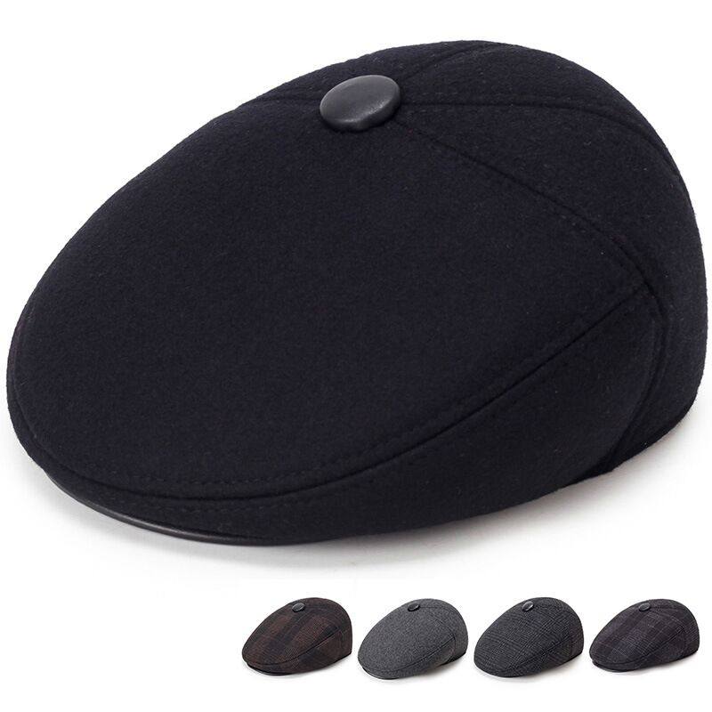 秋冬季中老年鸭舌帽纯色带护耳保暖冬季棉帽爷爷帽子爸爸防寒贝雷,服饰配件/皮带/帽子/围巾,帽子,淘宝优惠券,粉丝福利购,淘宝优惠卷