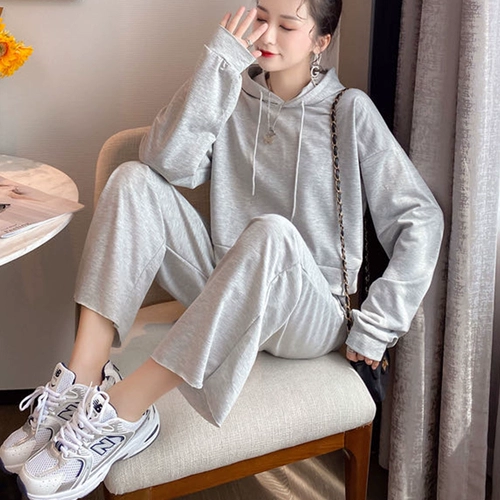 Осенний цветной комплект, толстовка с капюшоном для школьников, штаны, свободный крой