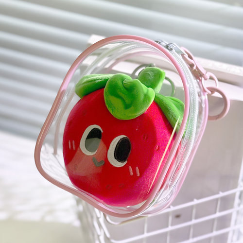 STAYREAL羞羞答答小草莓外出保护套五月天周边毛绒玩偶透明遛娃包