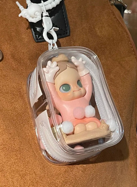 zisiga慢下来外出遛娃包高透明加厚防尘收纳包封闭式盲盒展示挂袋