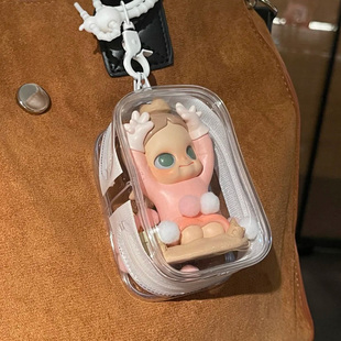 zisiga慢下来外出遛娃包高透明加厚防尘收纳包封闭式盲盒展示挂袋