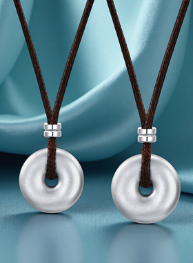 平安扣吊坠足银999项坠纯银挂坠