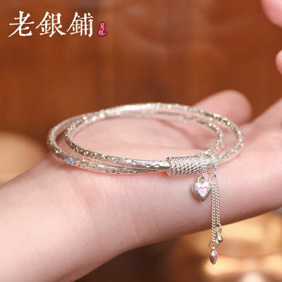 足银9999溏心手镯珐琅时尚