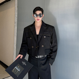 小众设计师明线撞色百搭短款西装外套W2506P145，男装西服套装，电商C212