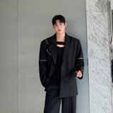 小众设计师多拉链可拆卸廓形西装外套W2485P155，男装西服，电商C212