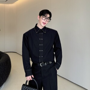 小众设计师金属柳丁绗线廓型衬衫外套  2508 P80图片