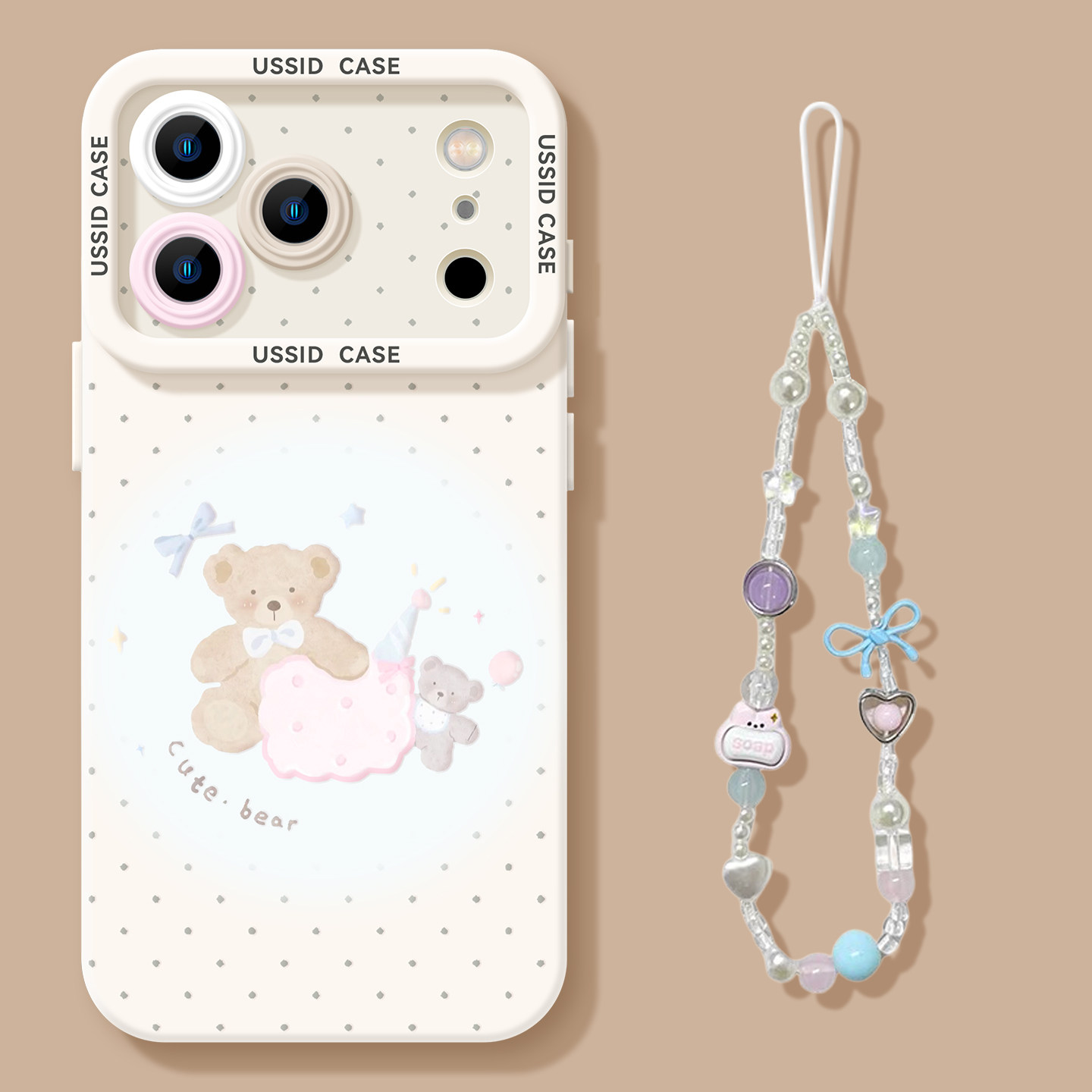 优思顿适用iphone17手机壳爆火苹果17pro硅胶16pro饼干小熊16promax个性14可爱15好看air创意16防摔17promax