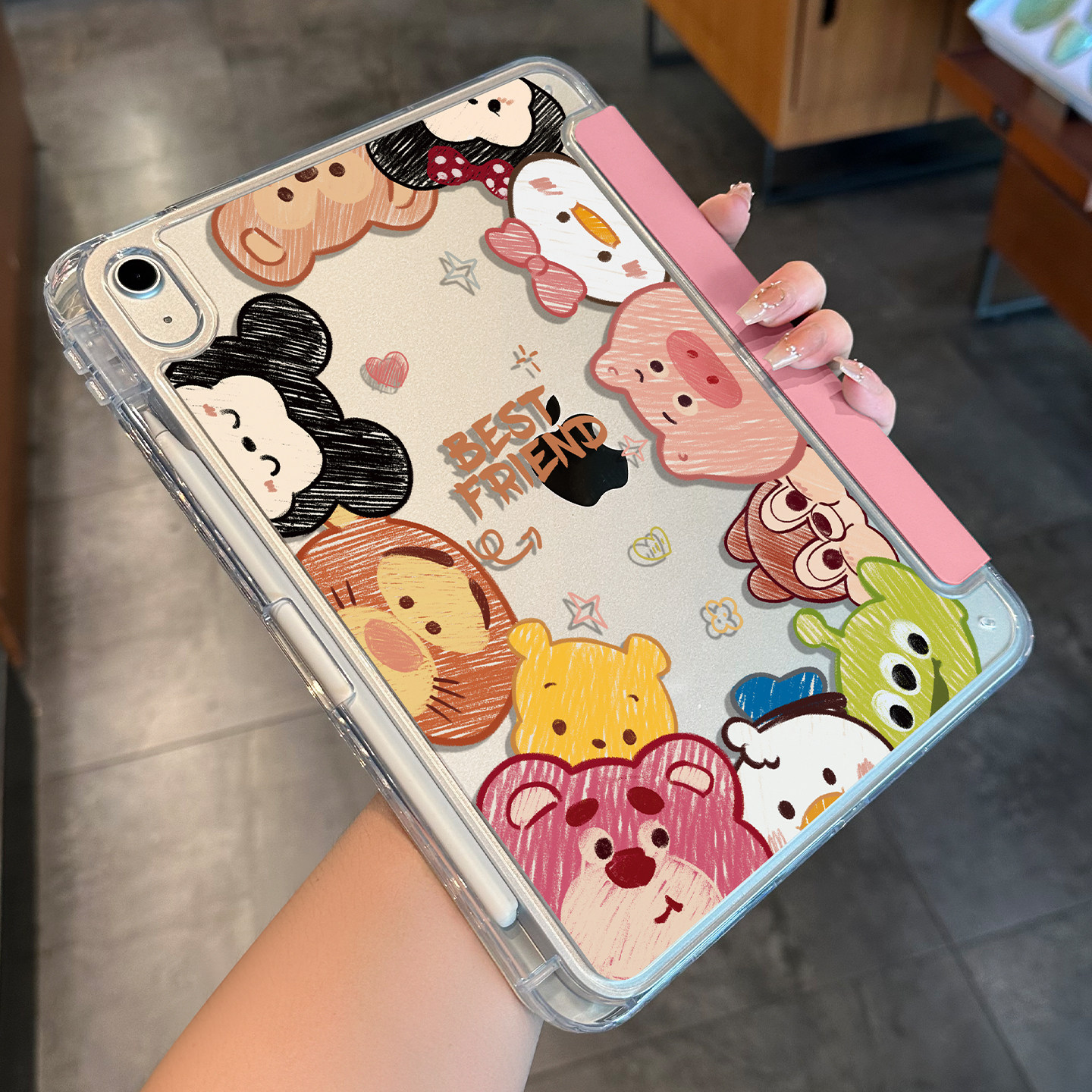 优思顿适用ipad保护壳air8苹果壳iPad12平板保护套mini7/6亚克力ipadpro11寸11代10配件a16带笔槽9新款8外壳5