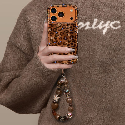 优思顿适用苹果17promax手机壳新款iphone17豹纹17pro可爱小猫16带挂绳imd防摔好看独特高级感15女13超火爆款