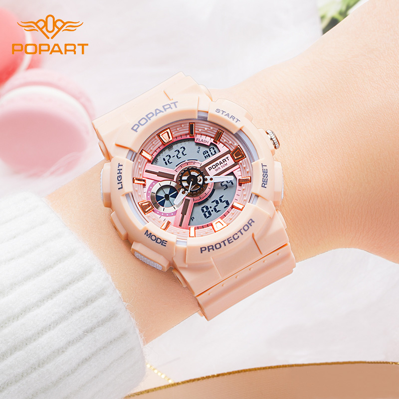 搏艺电子手表女款学生运动