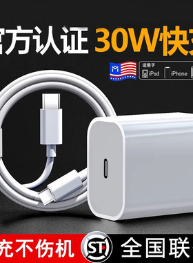 官方iPad10充电器ipadpro平板air5/4充电头mini6快充9代7数据线30w电脑11寸2023适用苹果2022充电线18双Typec